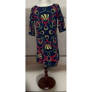 J McLaughlin Multi Pattern Dress Sz 6 Girls Church Party Special Occasion